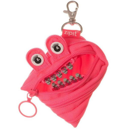 Picture of ZIP IT MONSTER MINI POUCH PINK